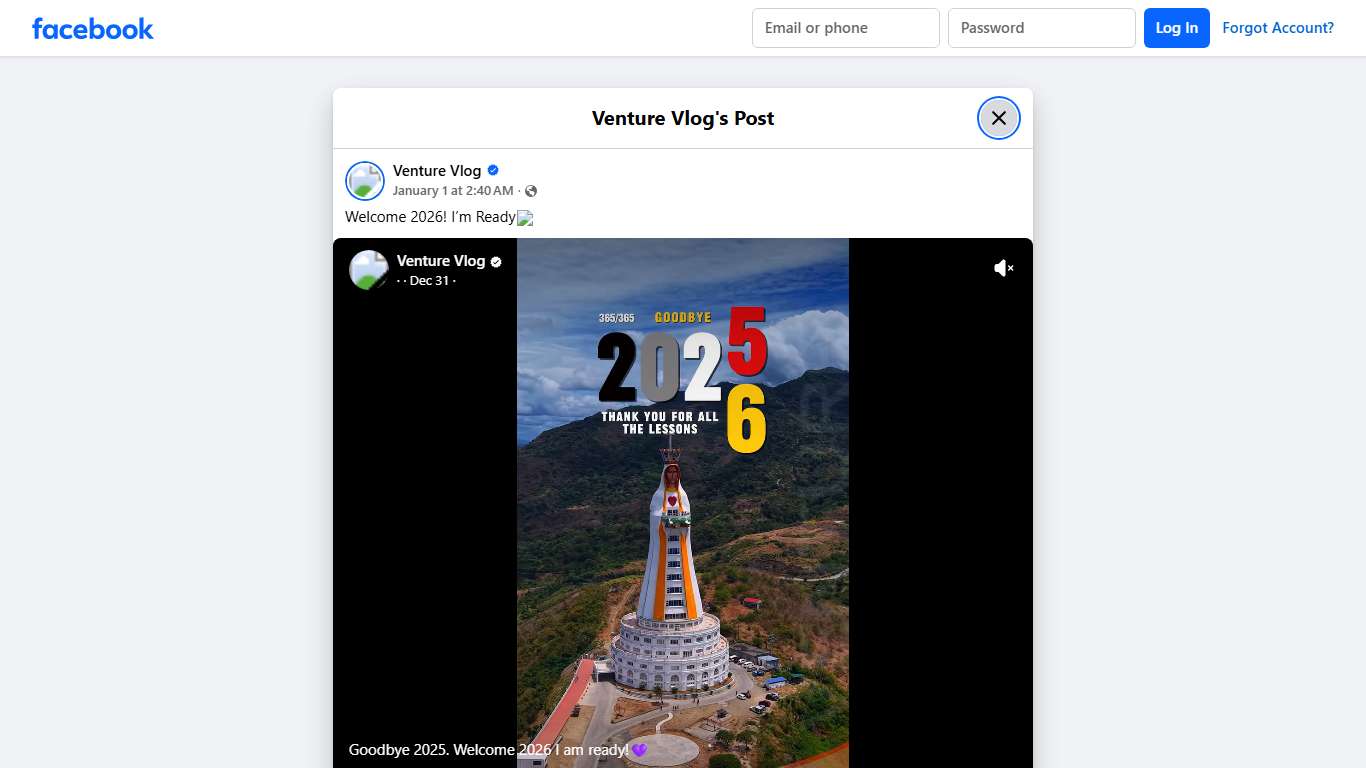 Venture Vlog - Welcome 2026! I’m Ready❤️ Facebook